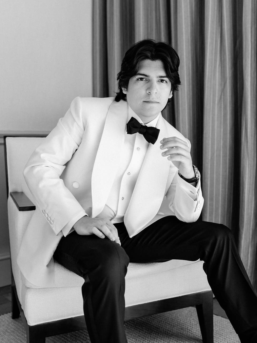 Matthew Carmona-Gonzalez on his wedding day, Hotel du Cap-Eden-Roc